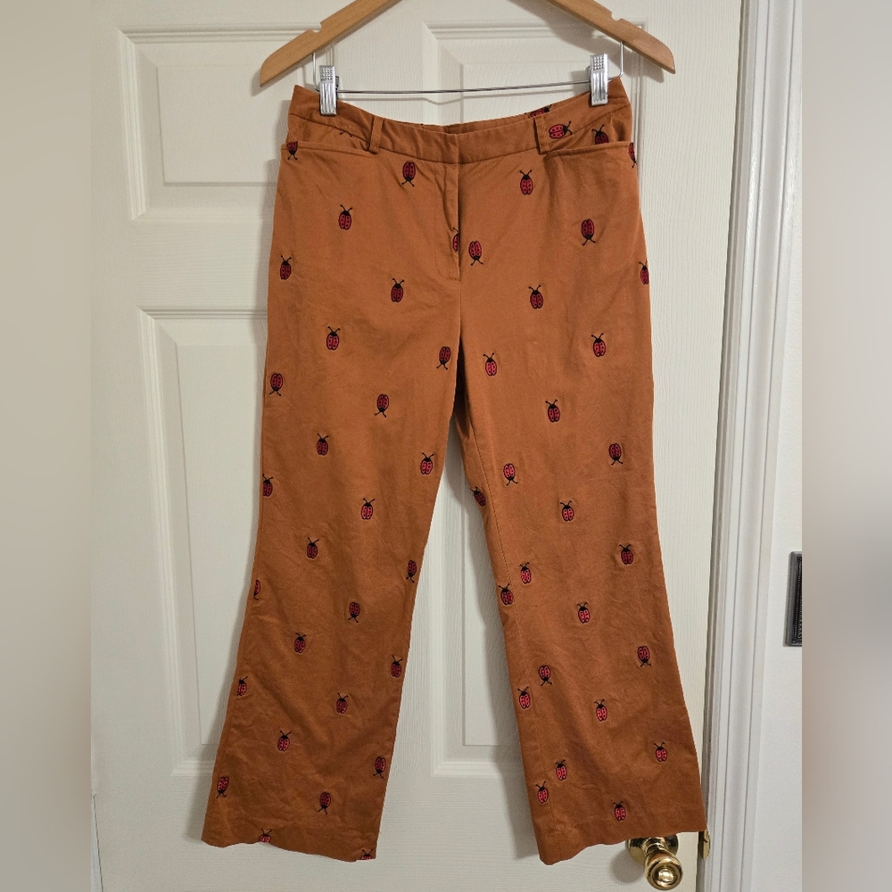 Lilly Pulitzer Brown Ladybug Pants Size 6 READ CONDITION